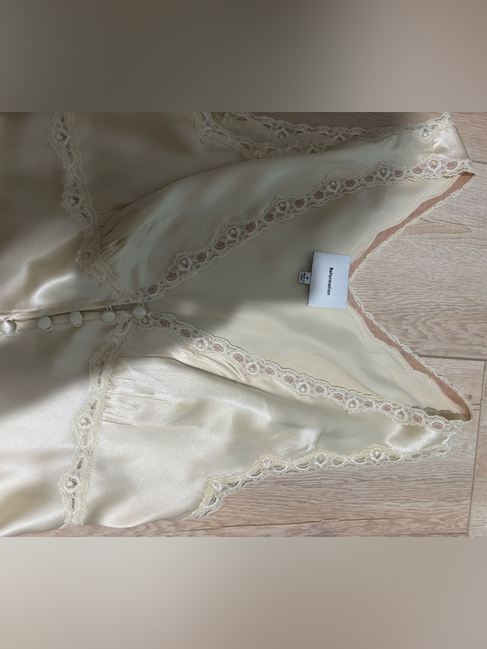 Reformation Addie Silk Camisole - butter yellow - Picture 6 of 7